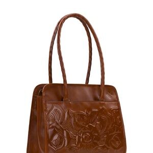 Patricia Nash Brown Leather Paris Satchel